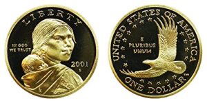 2001 s sacagawea native american proof dollar pf1