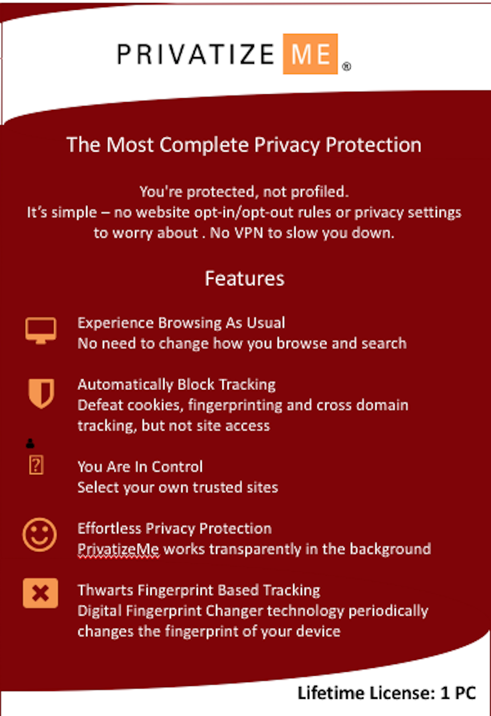 PrivatizeMe Anti Tracking & Privacy Protection for Macs [Download]