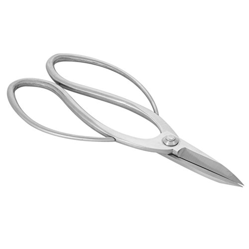 GLOGLOW Bonsai Scissors, 7.5 Inch Stainless Steel Root Branch Pruning Shear for Garden Arranging Flowers, Trimming Plants