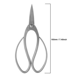 GLOGLOW Bonsai Scissors, 7.5 Inch Stainless Steel Root Branch Pruning Shear for Garden Arranging Flowers, Trimming Plants