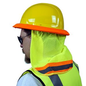 Best Ever PRO-MADE X1 Hard Hat Sun Shade. Premium Neck Shield with Secure-Fit Fasteners & Built in Sweat Towel. Fits Full & Standard Brim Safety Helmets. for Construction Use. Hard Hat Not Included