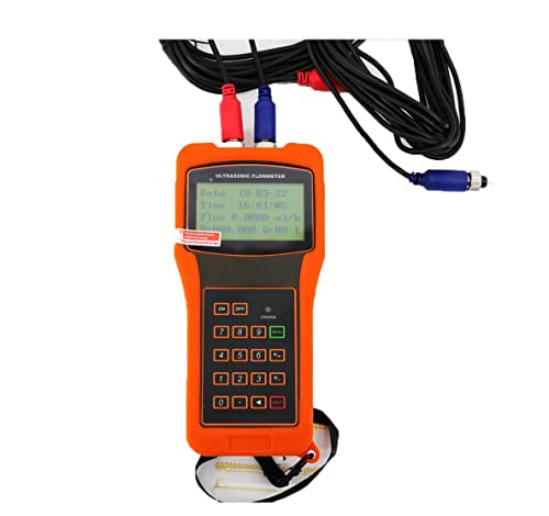 CNYST Ultrasonic Flow Meter Liquid Flowmeter TUF-2000H with 3 Size Transducer for Pipe Diameter DN25 to 6000mm LCD Display Max Liquid Temperature 90 Degrees Celsius