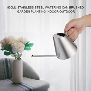 900ml Stainless Steel Watering Can Bonsai Watering Pot with Long Spout Modern Style for Gardens Plants Indoor and Outdoor