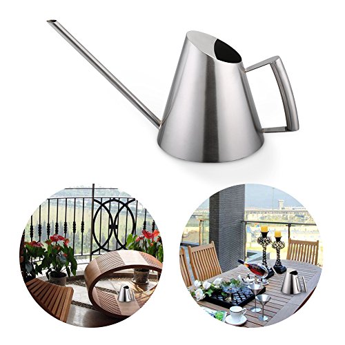 900ml Stainless Steel Watering Can Bonsai Watering Pot with Long Spout Modern Style for Gardens Plants Indoor and Outdoor