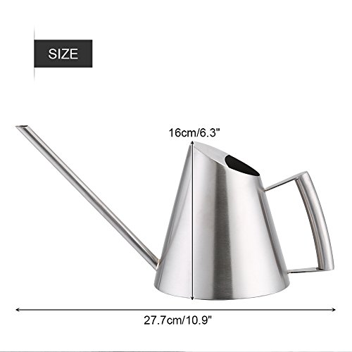 900ml Stainless Steel Watering Can Bonsai Watering Pot with Long Spout Modern Style for Gardens Plants Indoor and Outdoor