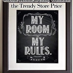 My Room My Rules - 11x14 Unframed Cool Art Print Posters for Teens - Cute Decor for Teen Room Aesthetic, Stuff for College Dorm Room Essentials - Cheap Gift Under $15