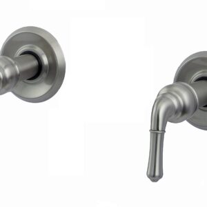 Trim Kit for 2-handle Shower Valve, Fit Delta Washerless Shower, Brushed Nickel Finish -By Plumb USA 38824