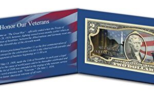Veterans Day Two Dollar Bill Folder