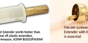 Trim Kit for 2-handle Shower Valve, Fit Delta Washerless Shower, Polished Brass Finish -By Plumb USA 38822