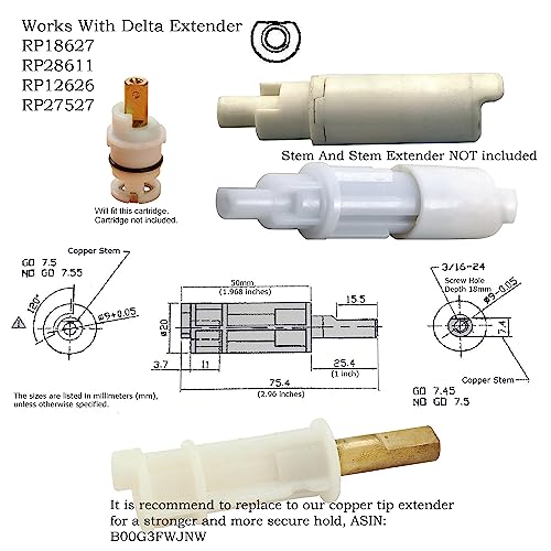 Trim Kit for 2-handle Shower Valve, Fit Delta Washerless Shower, Polished Brass Finish -By Plumb USA 38822