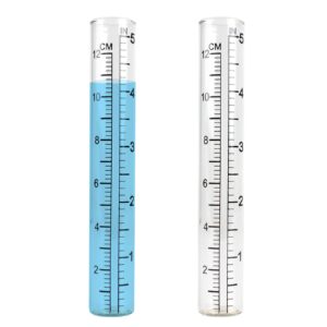 tbwhl 2pcs 5" capacity rain gauge glass replacement tube for yard garden outdoor home