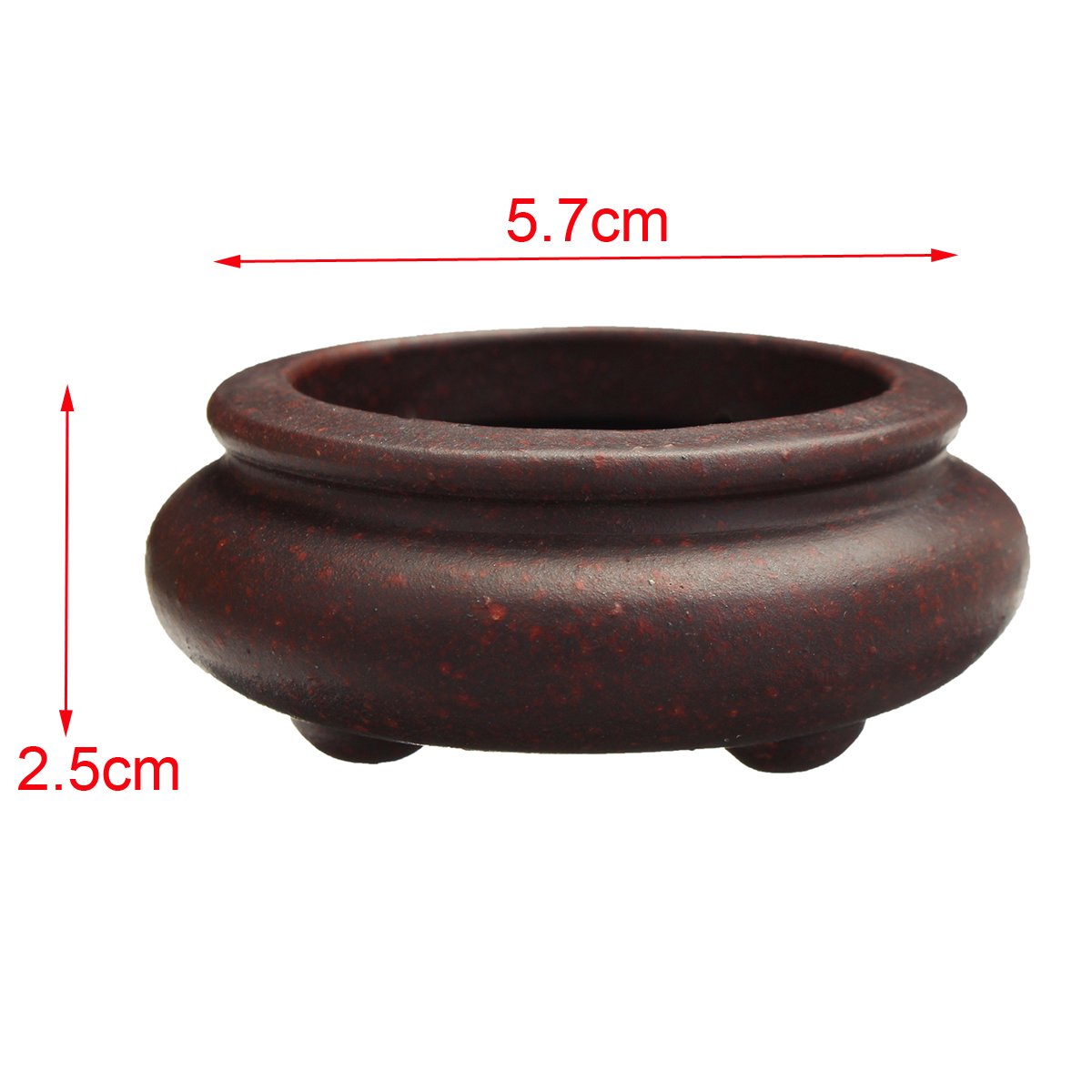 HAPYLY Round Zisha Mame Bonsai Pot Flower Pot Garden Succulent Planters Plant Pot with Drain Hole for Garden,Office, Home Furnishings, Outdoor Indoor Decor