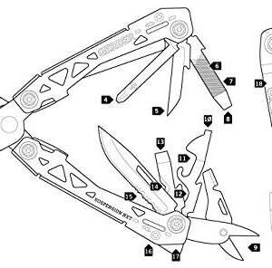 Gerber Blades 31-003345 Suspension NXT Multi-Tool Stainless Steel Handles Blister Pack