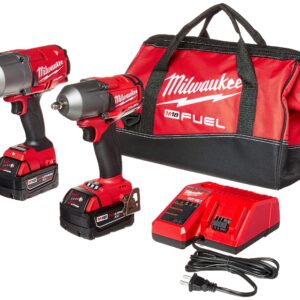 Milwaukee 2 PC M18 FUEL Auto Kit - 1/2" Impact Wrench and 3/8" Impact Wrench