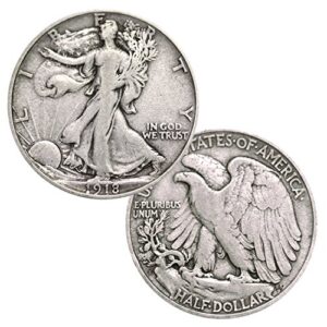 1918-1947 walking liberty half dollar 90% silver 50c fine