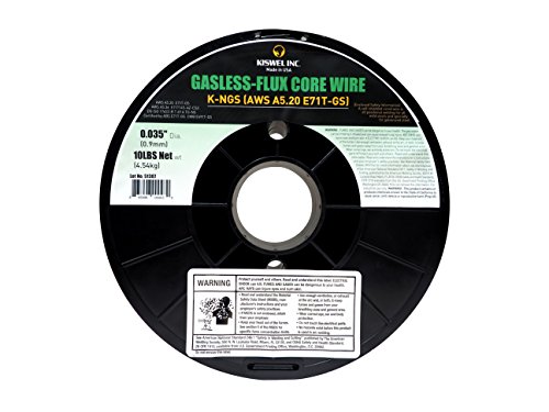 Kiswel USA K-NGS E-71TGS 0.035in. Dia 10lb. Gasless-Flux Core Wire Welding wire Made in USA