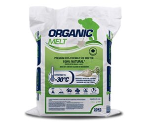 organic melt premium granular ice melt. eco friendly, pet friendly, driveway and sidewalk safe- 20kg bag (44 lbs)