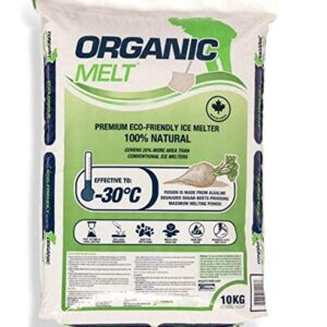 Eco Solutions Organic Melt Premium Granular Ice & Snow Melt - Pet Friendly, Plant and Concrete Safe Beet Deicer - 10kg Bag (22 lbs) (1)