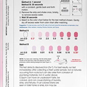 Industrial Test Systems 481146 Sensafe Iron (Ida's) Water Test Strips 30 Pack