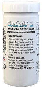 industrial test systems 481025 sensafe® chlorine 2 (epa fc/ph) test strips