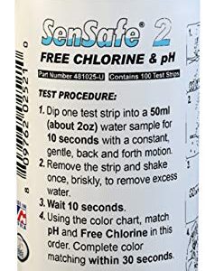 Industrial Test Systems 481025 SenSafe® Chlorine 2 (EPA FC/pH) Test Strips