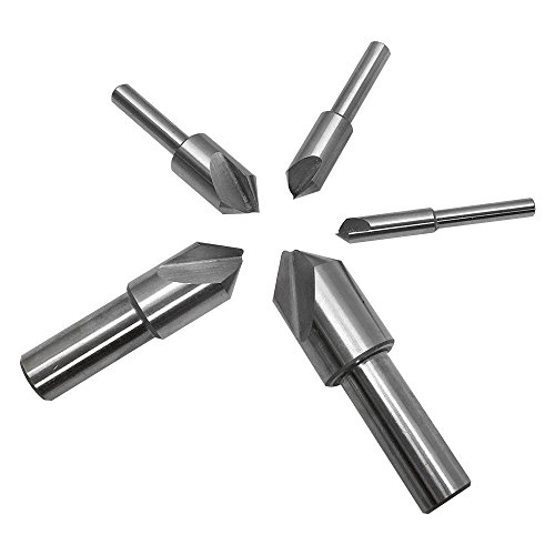 Prolinemax 5 Pc 82 Degree Single Flute Countersink Countersinks Straight Shank