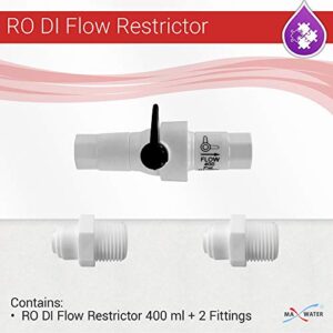 Reverse Osmosis RO Flow Restrictor 400 ML with build in Manual flush bypass knob