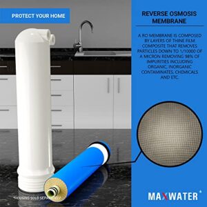 Max Water – 5 PACK 100 GPD Membrane Reverse Osmosis Membrane – RO Membrane 100 GPD Water Filter Replacement Fits Under Sink Reverse Osmosis Drinking Water Purifier System