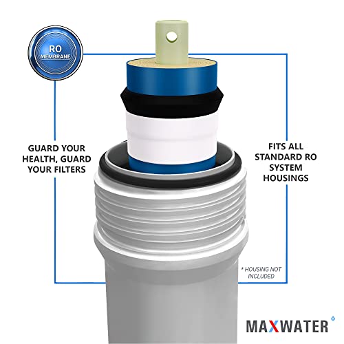 Max Water – 5 PACK 100 GPD Membrane Reverse Osmosis Membrane – RO Membrane 100 GPD Water Filter Replacement Fits Under Sink Reverse Osmosis Drinking Water Purifier System