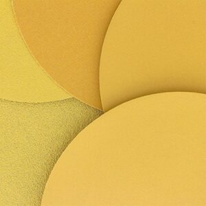 Dura-Gold Premium 80, 150, 220, 320, 400 Grit 6" Gold PSA Sanding Discs, 10 Each, 50 Total - Self Adhesive Stickyback Sandpaper Discs for DA Sander, Sand Automotive Car Paint, Woodworking Wood, Metal