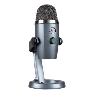 logitech for creators blue yeti nano usb microphone for gaming, streaming, podcasting,twitch, youtube, discord, recording for pc and mac, plug & play - shadow grey