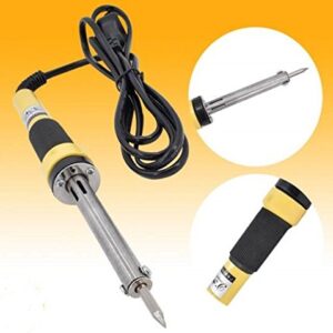 MIYAKO 25 Watt Soldering Iron with Heavy Duty Mica Heater, High-Performance Pencil Style Welder with Plastic Handle, Rubber Holder for Heat Dissipation and Replaceable Tip, Fast Stable Heat Up (74B25)