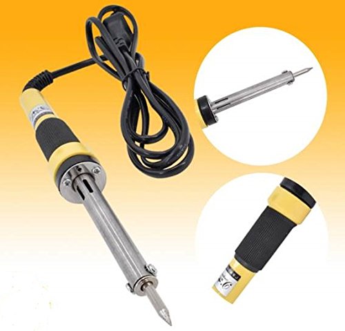 MIYAKO 25 Watt Soldering Iron with Heavy Duty Mica Heater, High-Performance Pencil Style Welder with Plastic Handle, Rubber Holder for Heat Dissipation and Replaceable Tip, Fast Stable Heat Up (74B25)