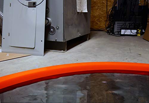 Quick Dam's Insta-Dam, Instant Flexible Indoor Flood Dam, 2in High x 4ft Long, Orange