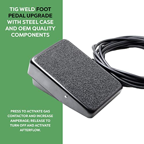 NOVA TIG Welding Foot Pedal, anti-slip grip, Compatible with ESAB, 8-pin plug