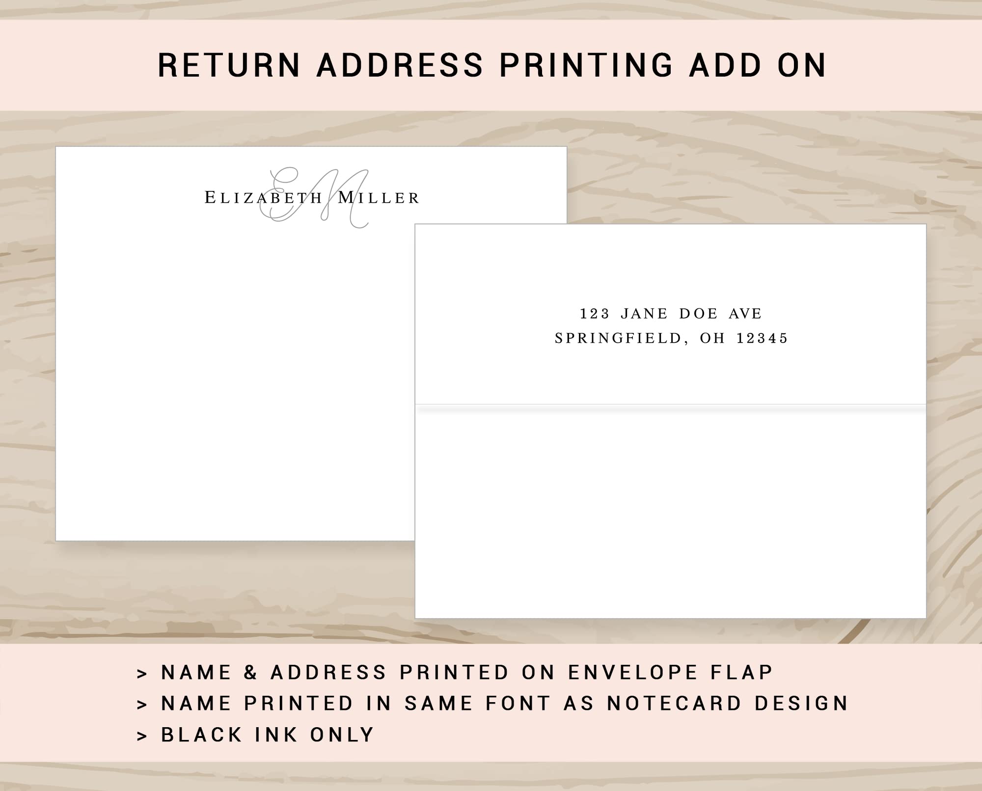 Monogram and Modern Personalized Stationery Note Cards with Envelopes