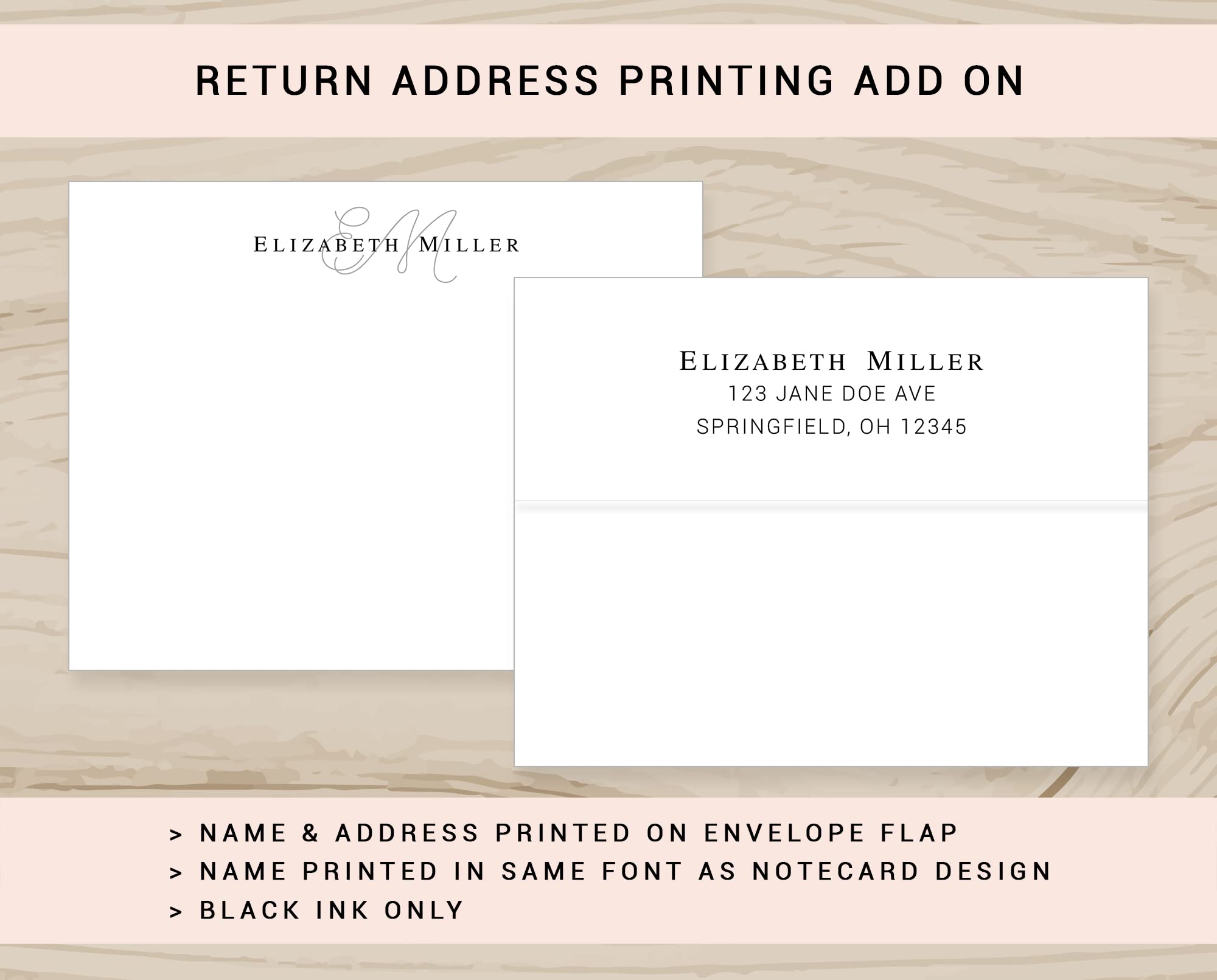 Monogram and Modern Personalized Stationery Note Cards with Envelopes