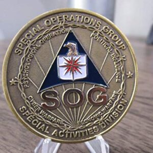 Central Intelligence Agency Special Activities Division Special Operations Group CIA SOG Challenge Coin