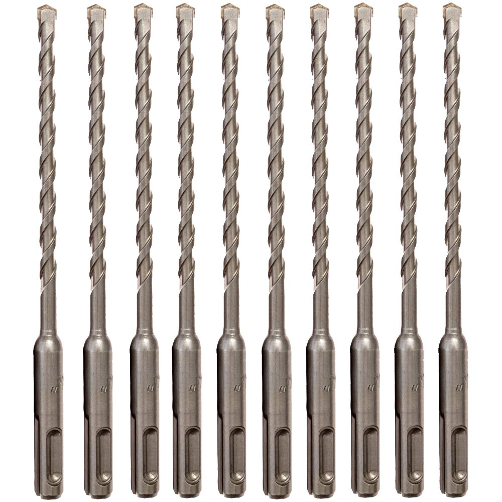 10PCS 3/8" X8" Drill Bit Set SDS Plus Rotary Hammer Concrete Masonry Carbide Tip