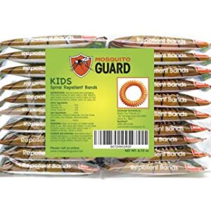 Mosquito Guard 20 Individually Wrapped Mosquito Repellent Bracelets for Kids - Plant Based DEET Free Mosquito Bands - Mosquito Repellent Outdoor Patio