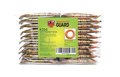 Mosquito Guard 20 Individually Wrapped Mosquito Repellent Bracelets for Kids - Plant Based DEET Free Mosquito Bands - Mosquito Repellent Outdoor Patio