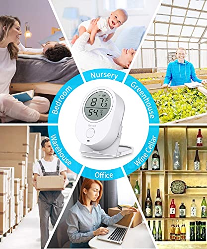 Govee Bluetooth Thermometer Hygrometer, Instant Read Indoor Digital Humidity Temperature Monitor with APP Alert, 2 Year Data Record and Export, for Home Greenhouse Incubator Humidor and Nursery Room