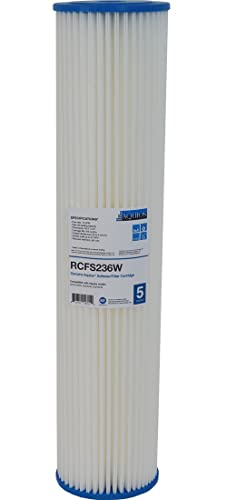 Aquios® WellPlus™ WP236 Jumbo Salt Free Water Softener & Filter System - Prevents Calcium Scale & Iron - Removes Sediment, Rust, Dirt - High Flow Rate - Built in by-Pass & Shut Off Valve