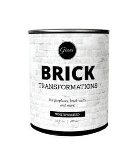 giani brick transformations whitewash paint for brick and fireplaces- 16 oz pint