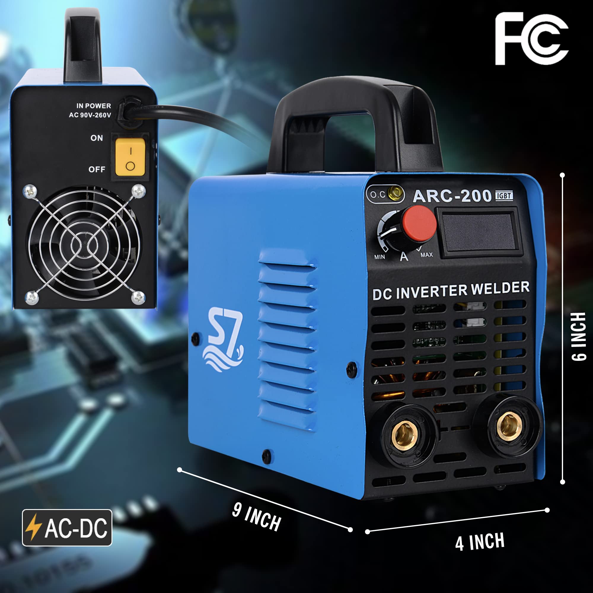 ARC Welder, 200Amp 110V Welding Machine IGBT Inverter Welder With LCD Display, Fits 4.2 MM Welding Rod Equipment With Accessories Tools