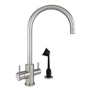 dishmaster m70bnha sapphire kitchen faucet - high arc spout - brushed nickel