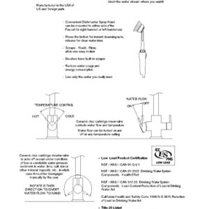 Dishmaster M70BNHA Sapphire Kitchen Faucet - High Arc Spout - Brushed Nickel