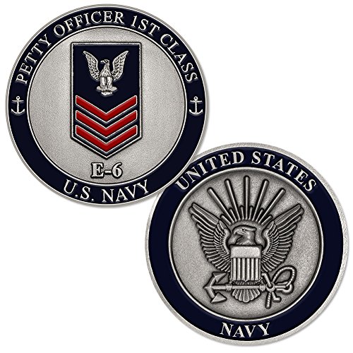 U.S. Navy Petty Officer First Class E-6 Challenge Coin