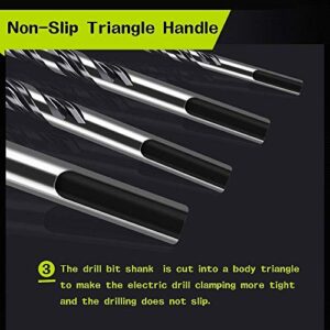 6PCS Ceramic Tile Drill Bits, Mgtgbao Masonry Drill Bits Set for Glass, Brick, Tile, Concrete, Plastic and Wood Tungsten Carbide Tip for Wall Mirror and Ceramic Tile with Size (6mm-12mm).