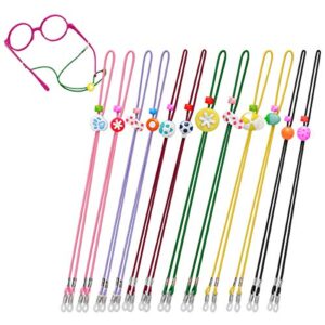 half crescen kids glasses strap (pack of 12) eyeglasses straps for kids, sunglasses holder strap for kids girls